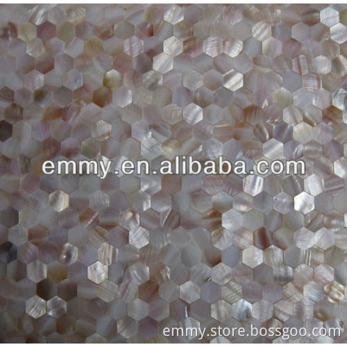 Hexagon freshwater MOP shell mosaic tile (EMDS-030)